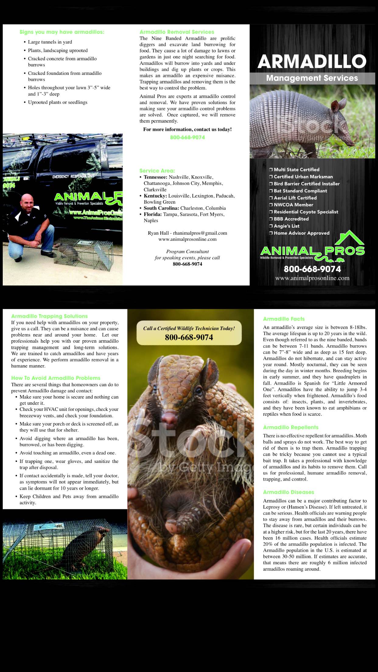 Animal Pros Armadillo Brochure